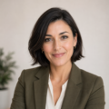 Portrait of Alessia Conti, fictional consumer finance editor